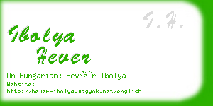 ibolya hever business card